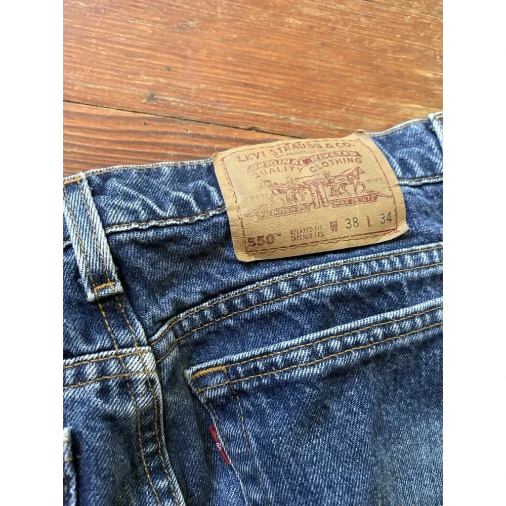 Vintage Levis 550 Jeans Men's 38 x 34  Blue Relaxed Fit Y2K 90s Grunge